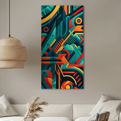 Bold graphic pattern wall art inspired by modern design - Vibrant Abstraction