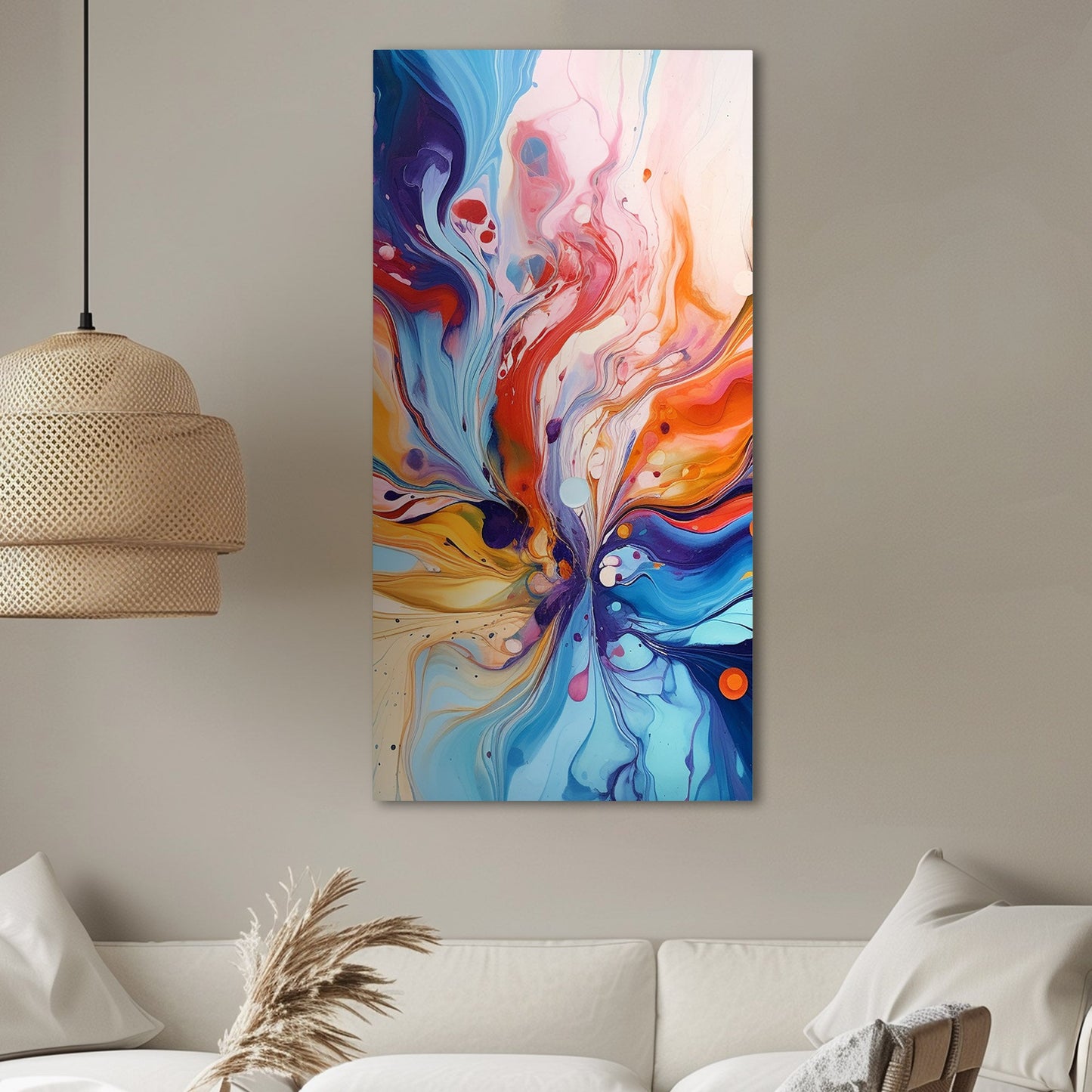 Colorful Abstract Splatter Painting - Colorful Movement