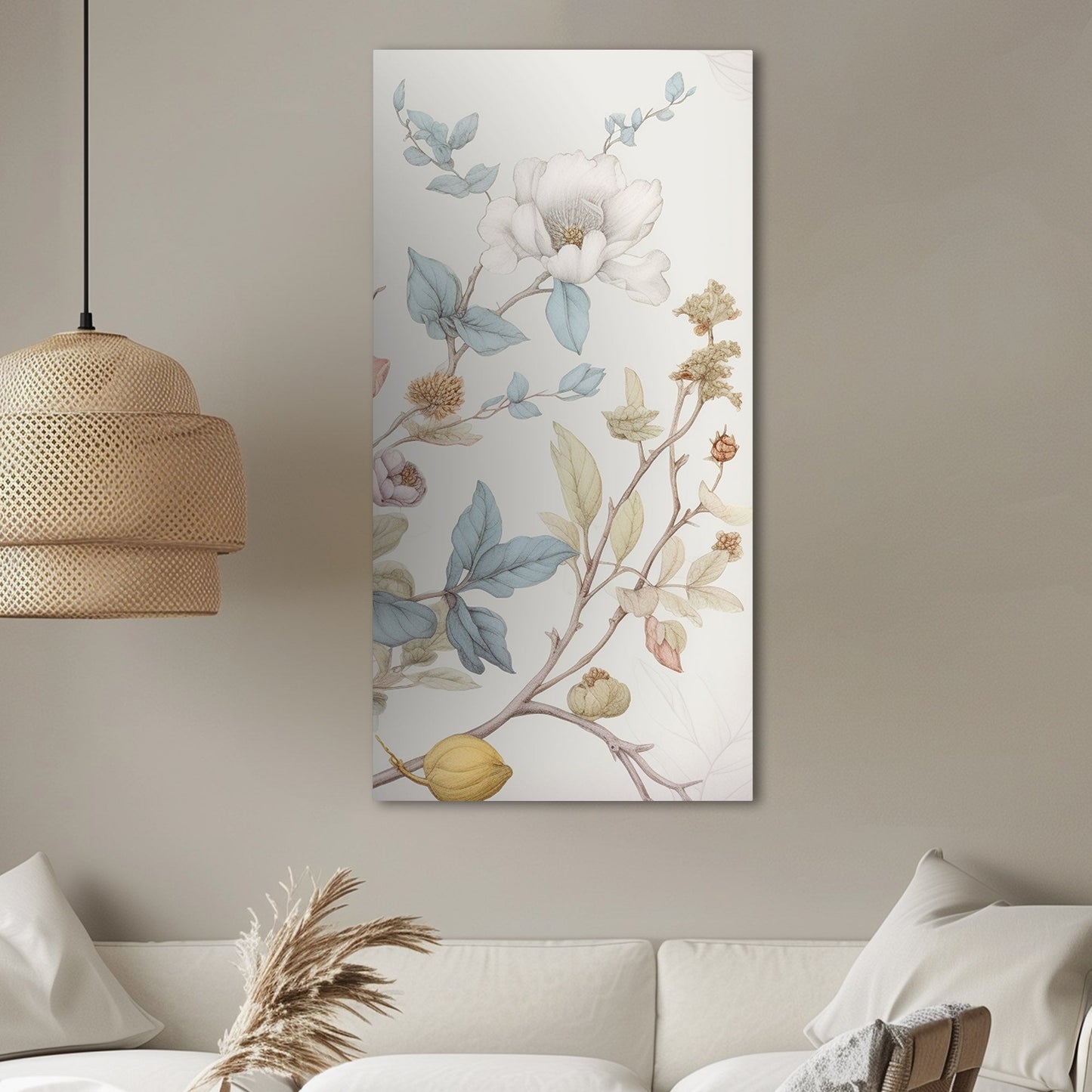 Botanical flower pastel watercolor - Dreamy Botanical Elegance