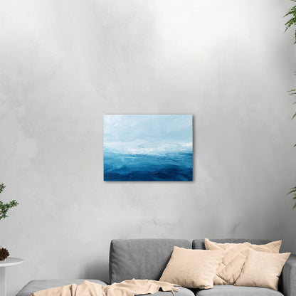 Abstract brush stroke painting - Ocean Blue Sky