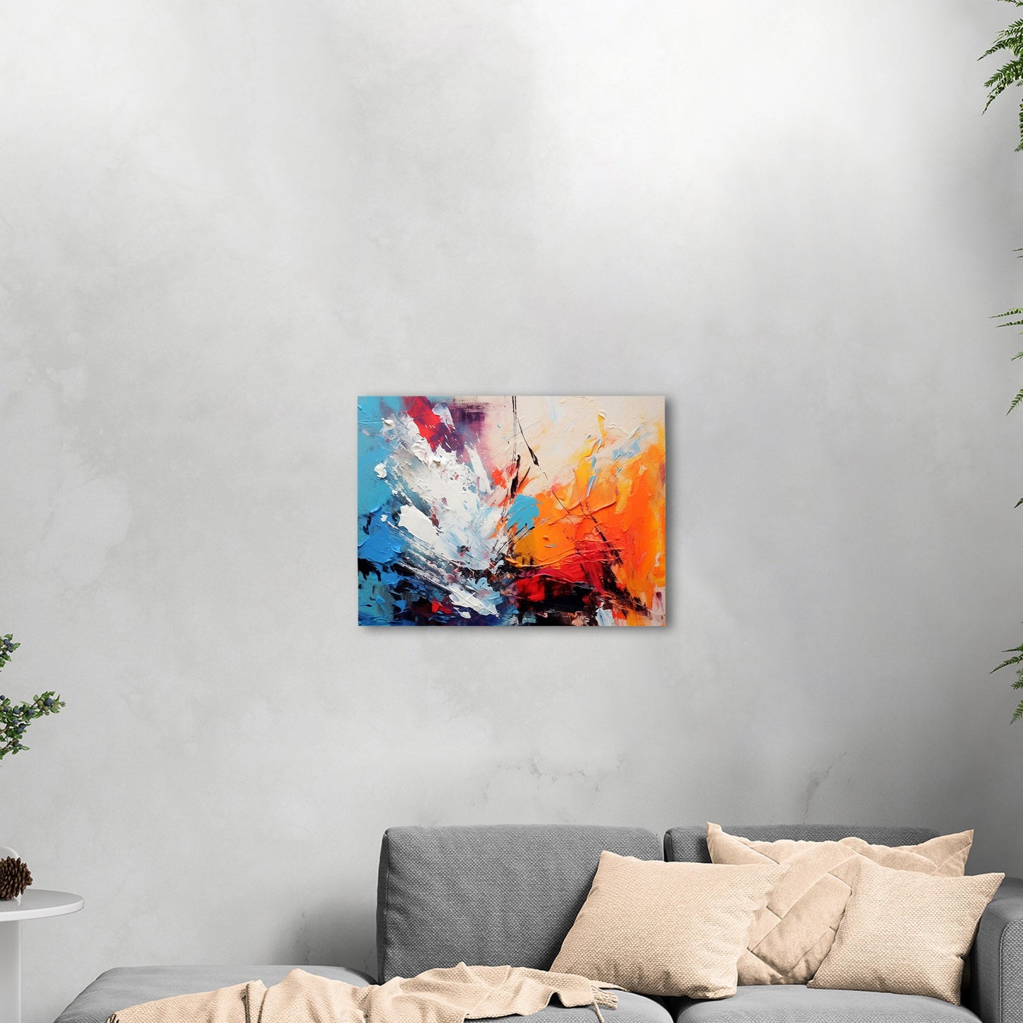 Abstract Texture Oil Painting - Electric Prism Dance