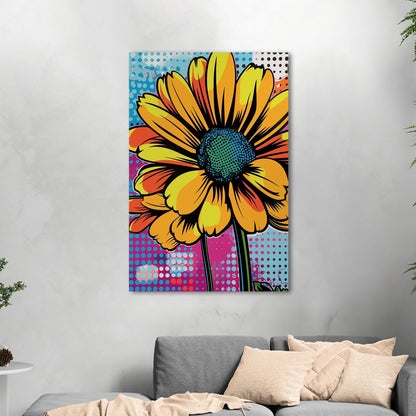 Vibrant Floral Pop Art -  Whimsical Floral Delight