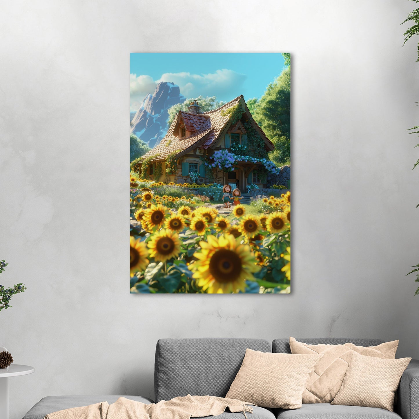 Enchanting fairytale scene wall art - Dreamland Wonder