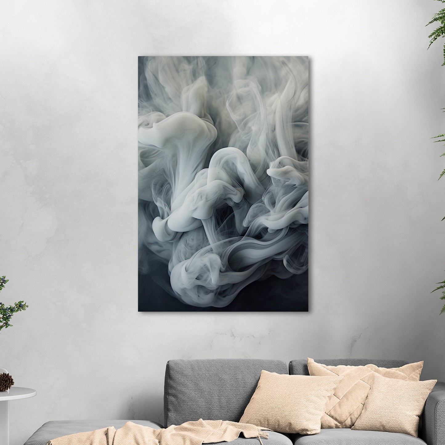 White and Grey Photorealistic Smoke Swirls - Ethereal Swirls