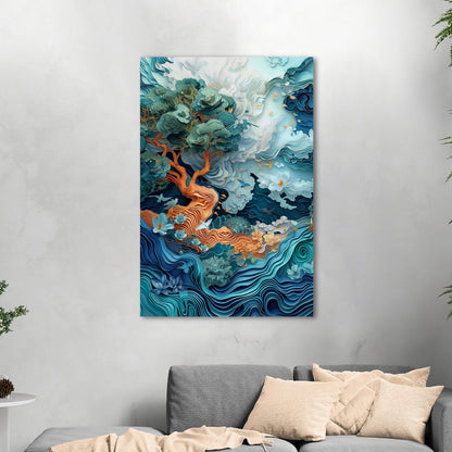 Elevate your space with this sophisticated 3D art - Enchanting Dreamscapes