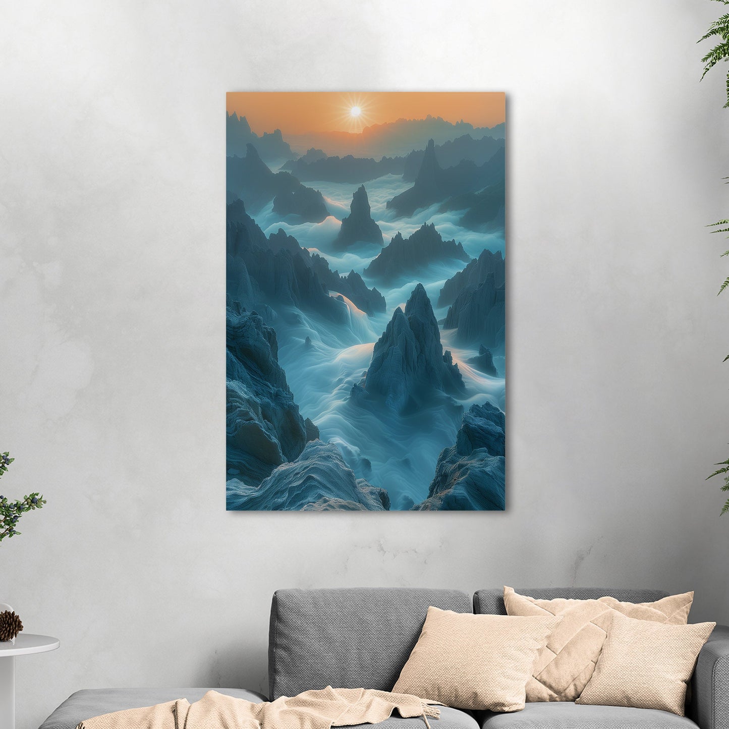 Landscape with Mountain Peaks and Clouds - Sculptures of the Sky