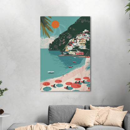 Sunny Amalfi Coast Day Art - Mediterranean Tranquility