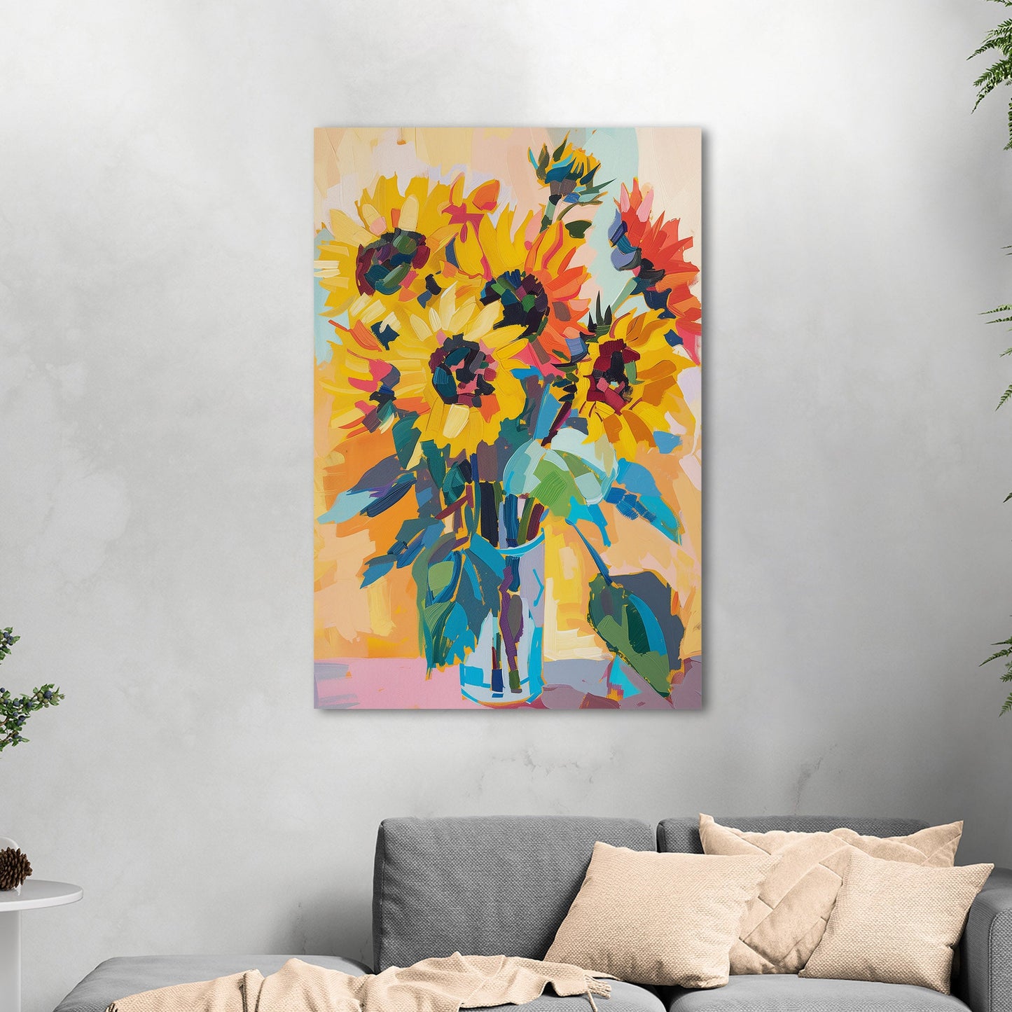 Vibrant sunflower masterpiece - Artistic Serenity