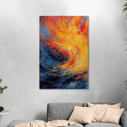 Fiery abstract art with vibrant flames - Inferno Revived