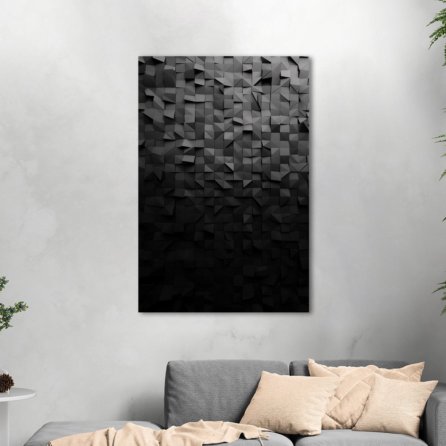 Abstract Photorealistic Cubist Wall Texture -Symmetry Serenity: Parallel Visions