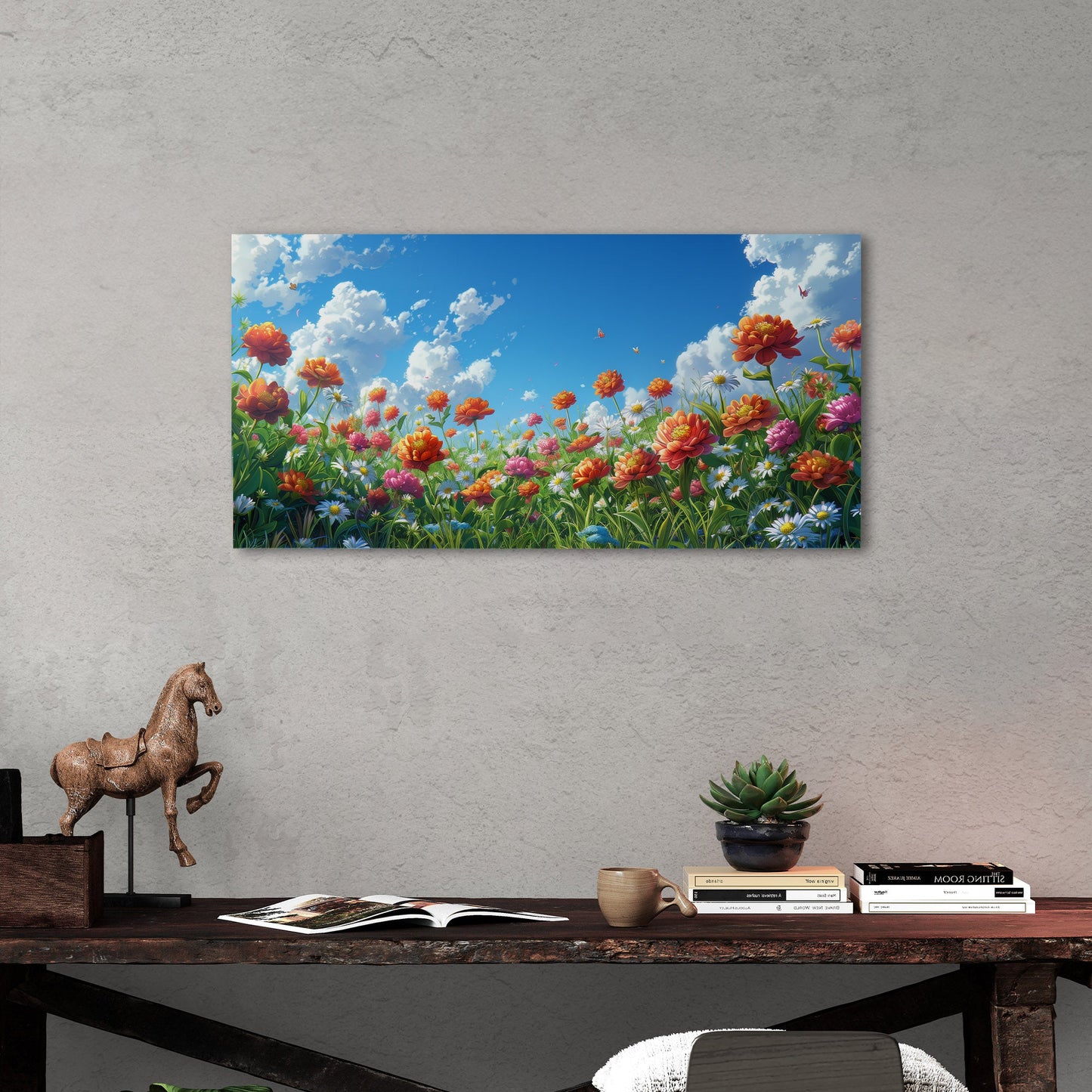 Vibrant, nature-inspired wall art - Enlivening Spring Garden