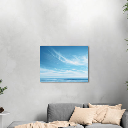 Abstract brush stroke painting of ocean - Modern Serenity