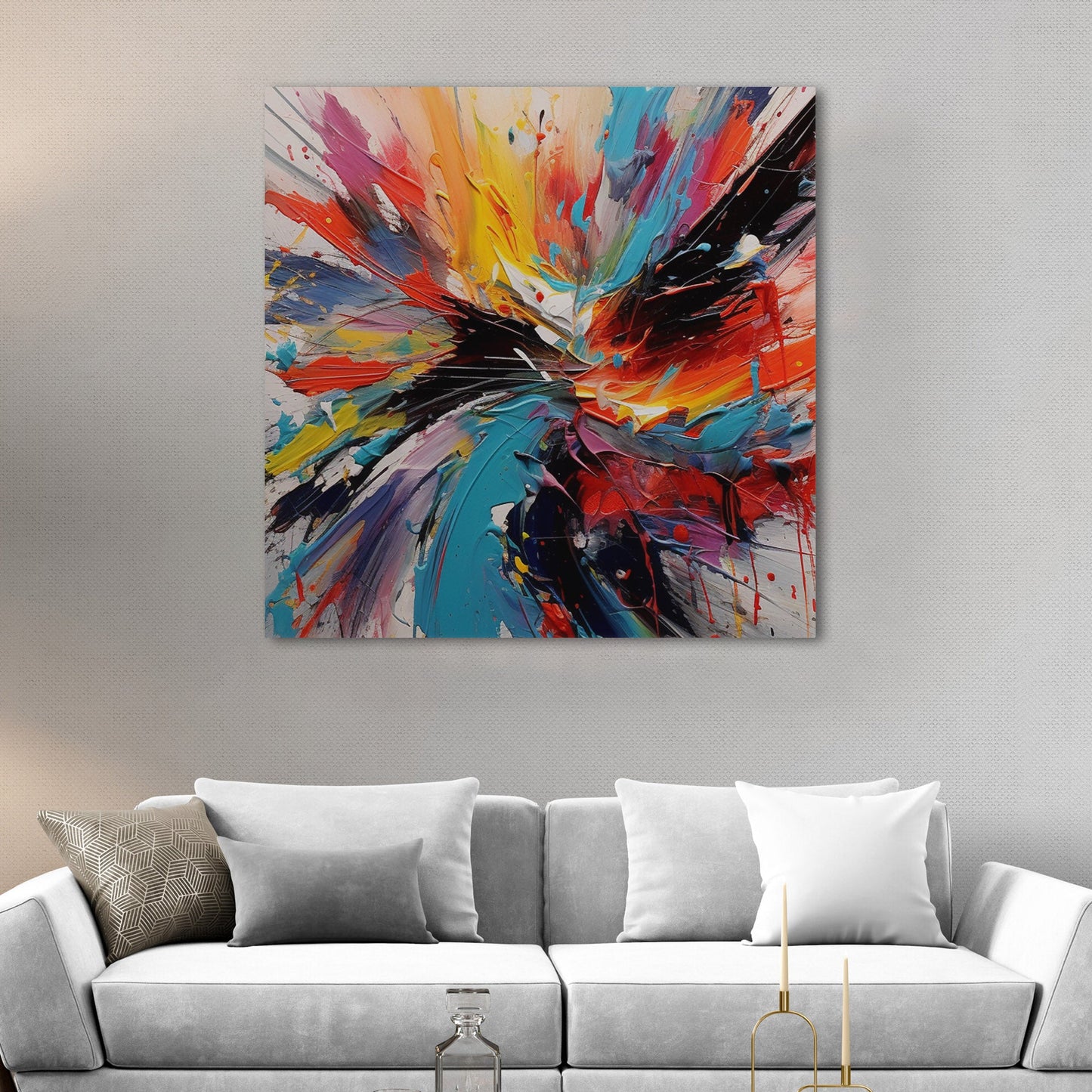 Immerse your space in dynamic, abstract art - Vivid Expression.