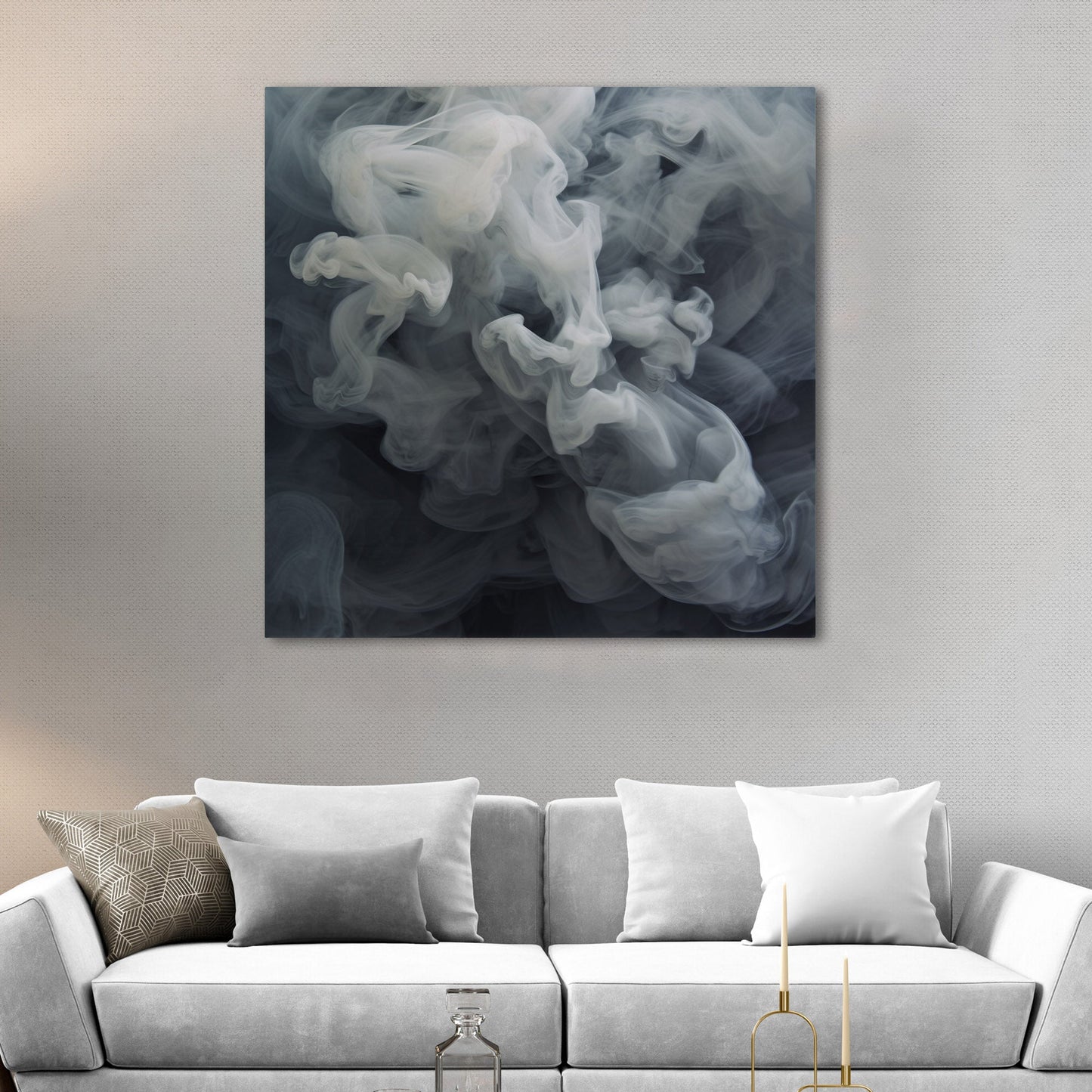 Photorealist Smoke in Grey and White - Ethereal Euphoria