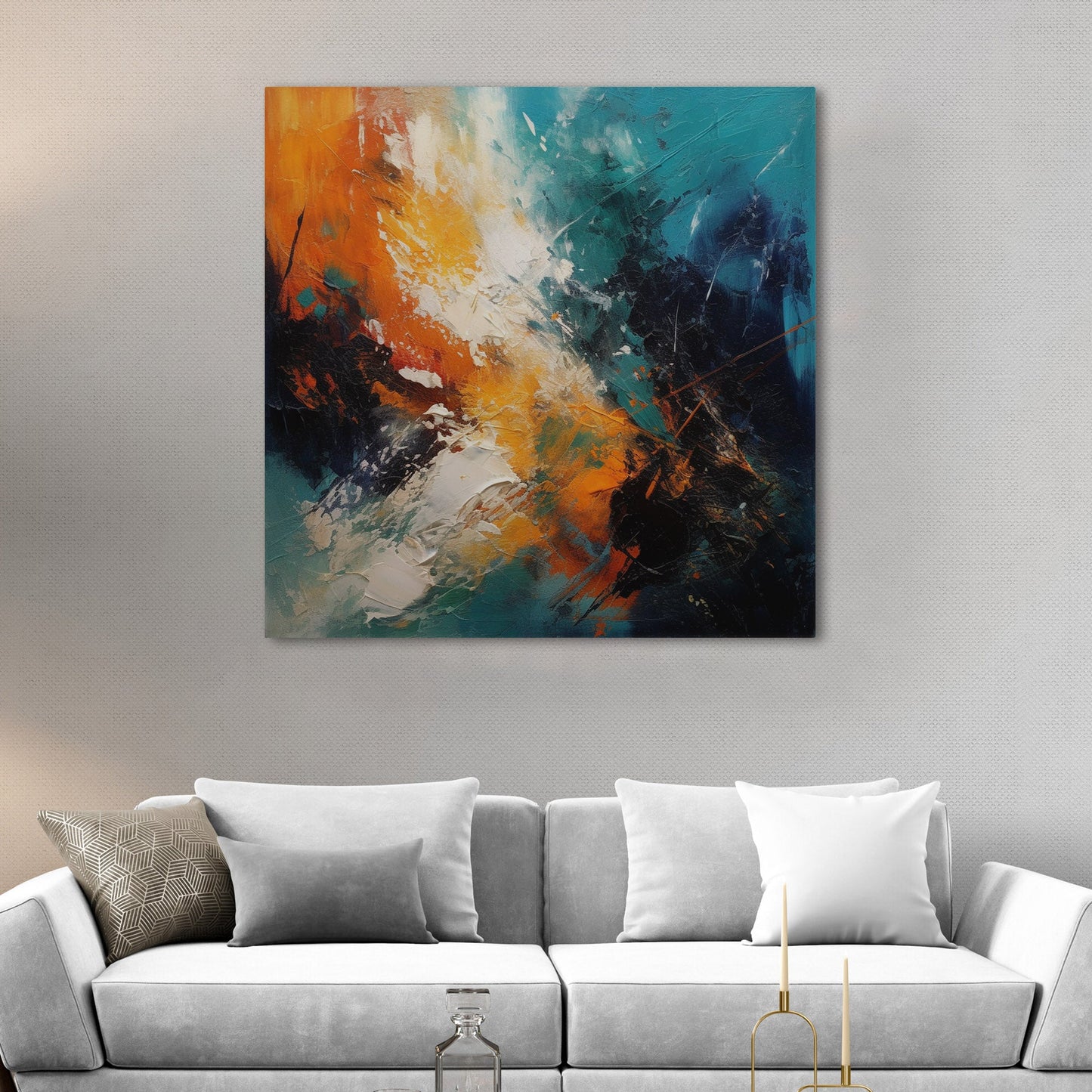 Bold and vibrant abstract painting - Contemporary Expressionism - Colorful Muse