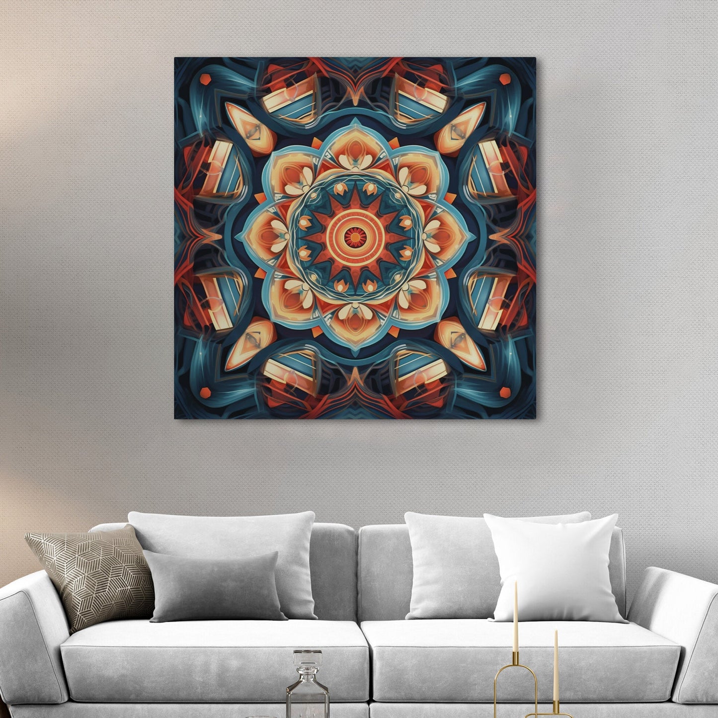 Symmetrical 3D Render Kaleidoscope Painting - Ethereal Symmetry