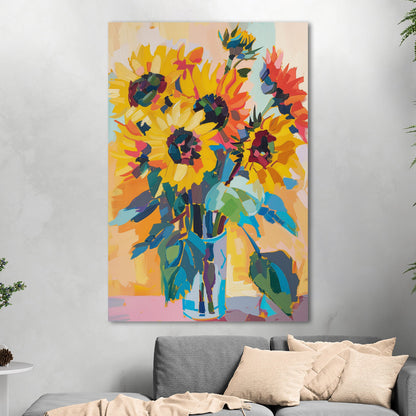 Vibrant sunflower masterpiece - Artistic Serenity