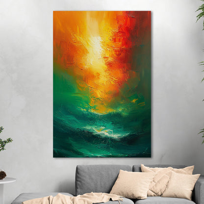 Captivating abstract oil painting incorporating vibrant colors - Harmony of Colors