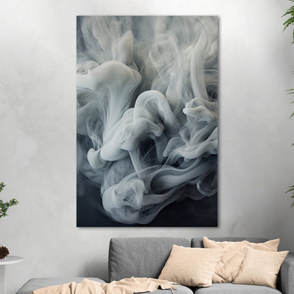 White and Grey Photorealistic Smoke Swirls - Ethereal Swirls