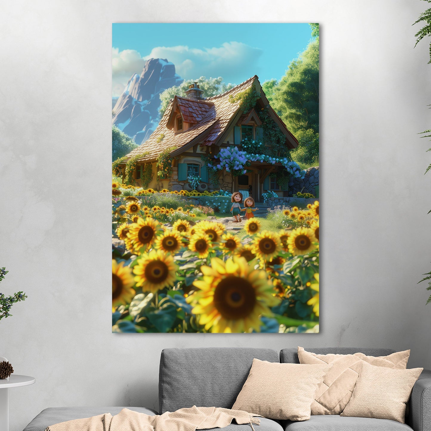 Enchanting fairytale scene wall art - Dreamland Wonder