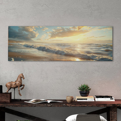 Coastal serenity, beach beauty, tranquility - Sunlit Seashore