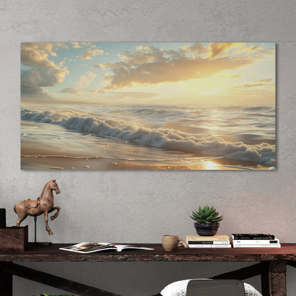 Coastal serenity, beach beauty, tranquility - Sunlit Seashore