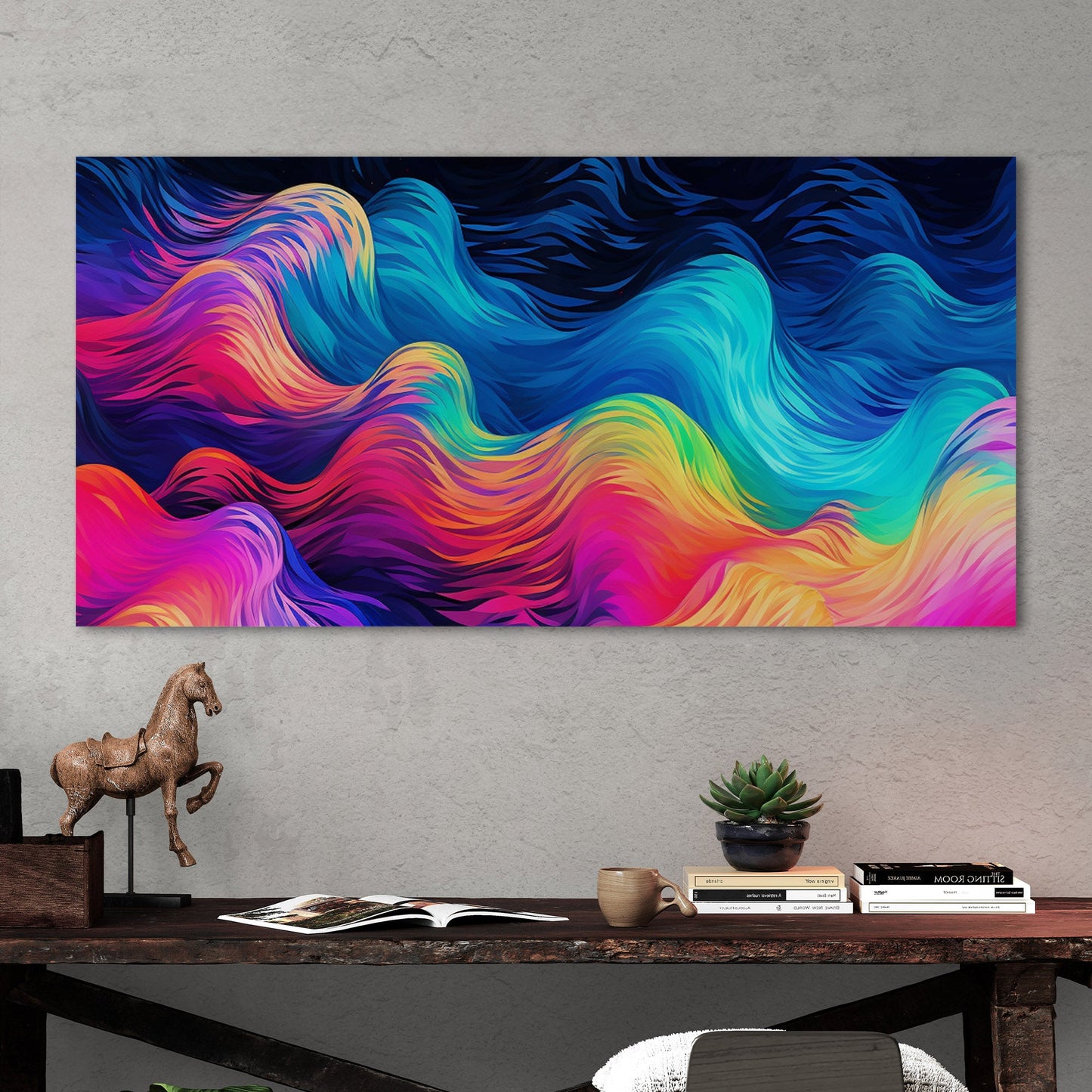 Abstract, vibrant wall art for modern spaces - Electric Dreams