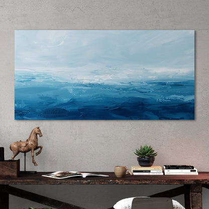 Abstract blue ocean brush strokes - Enigma