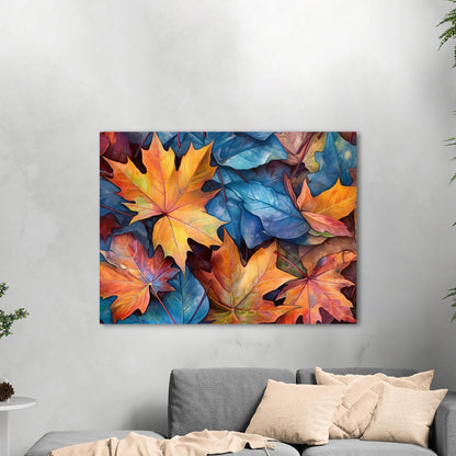 Autumn Leaves Closeup Painting - Colorful Autumn Foliage Delight