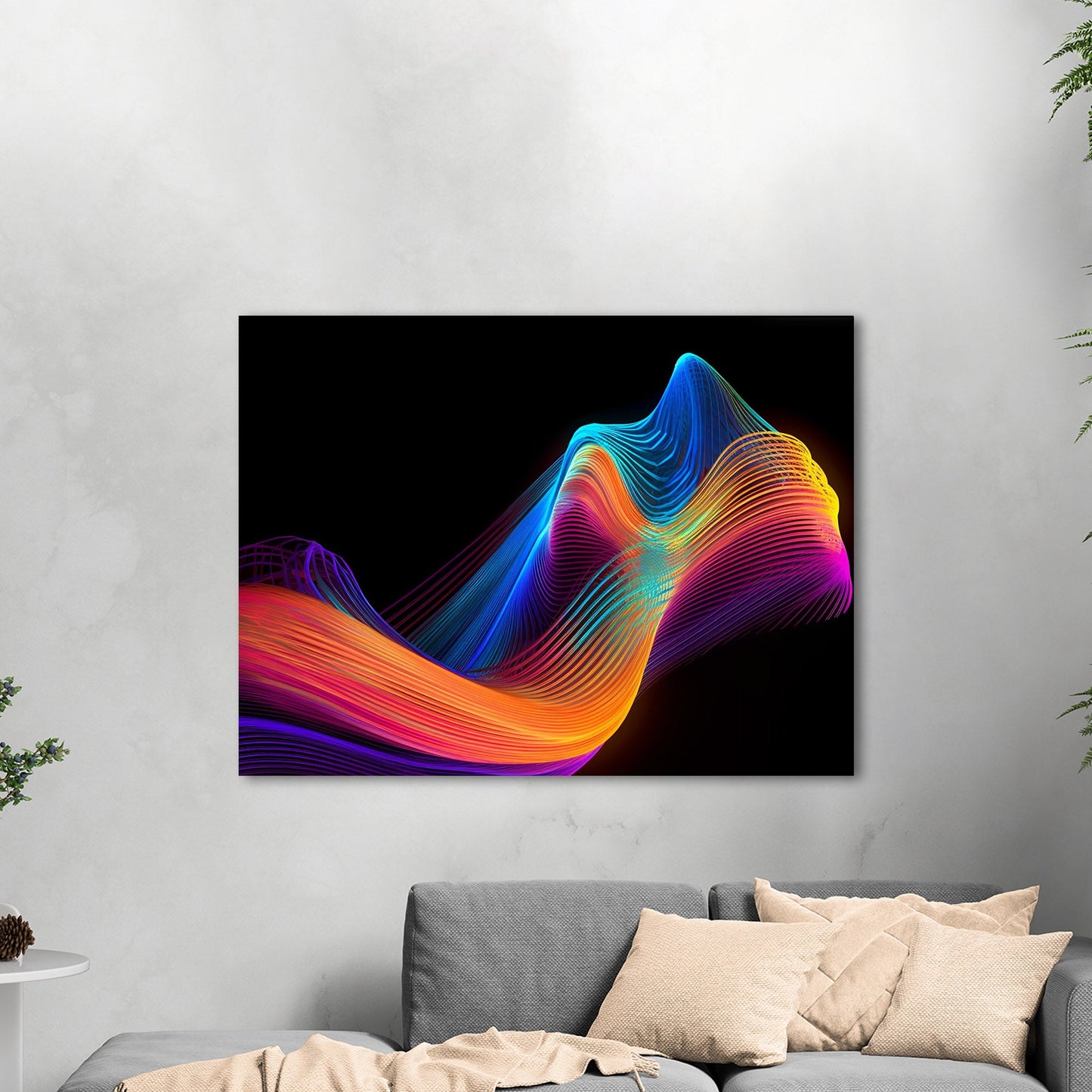 Colorful digital office tech art - Eternal Neon Euphoria