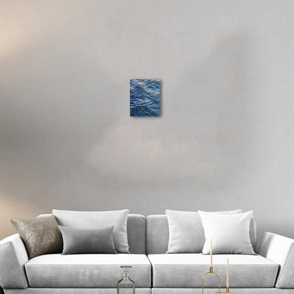 Tranquil blue water ripples in cubist masterpiece - Serene Dimensions