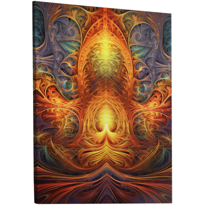 Symmetrical Fractal Painting - Vibrant Infinite Complexity