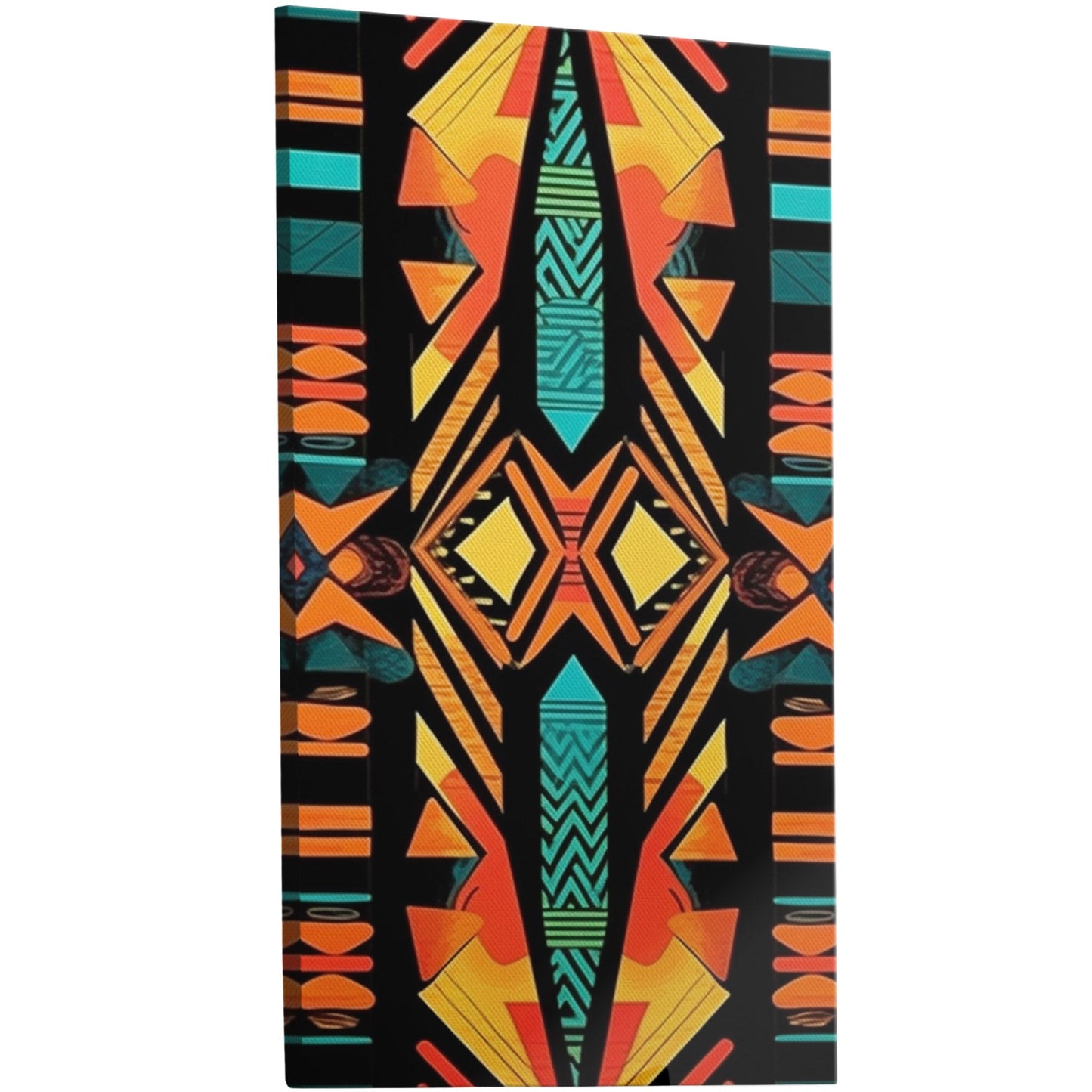 Tribal African Symmetrical Abstract Painting - Tribal Rhythms: Modern Color Explosion