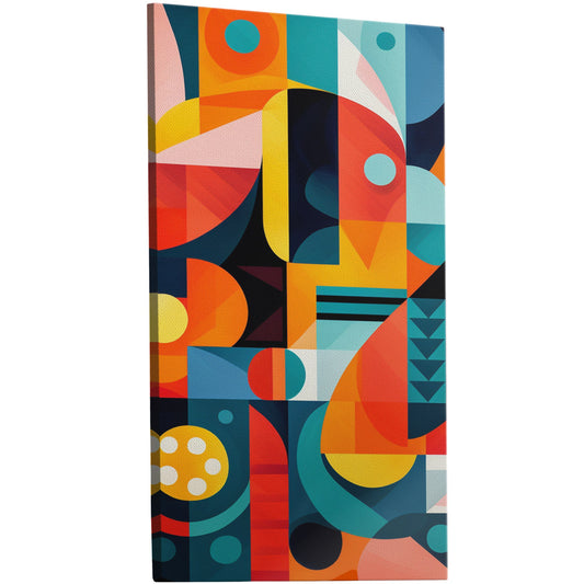 Transform your space with vibrant and modern geometric wall art bursting with vibrant colors. Handmade with love