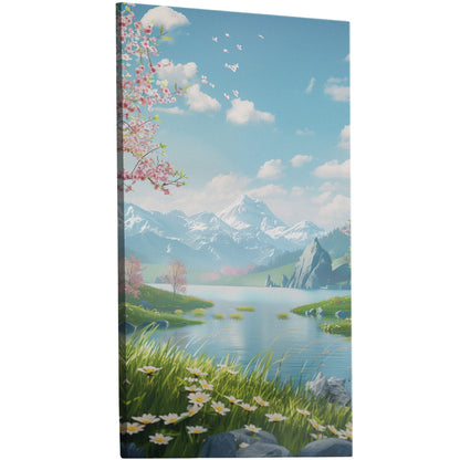 Asian-inspired 3D Illustration of Spring Scenery - Enchanting Oasis