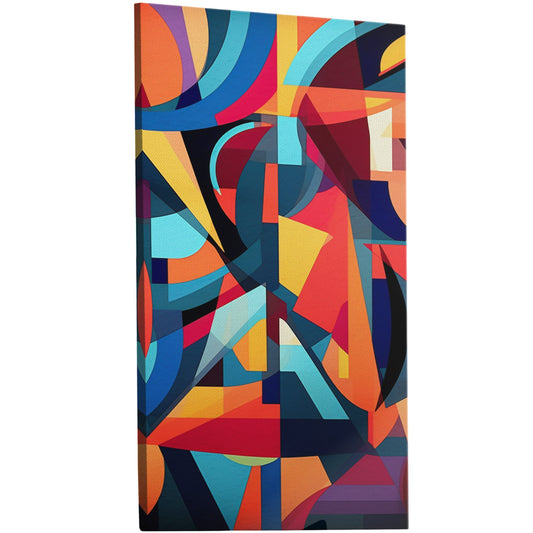 Handmade wall art with bold geometric pattern and modern abstract flair