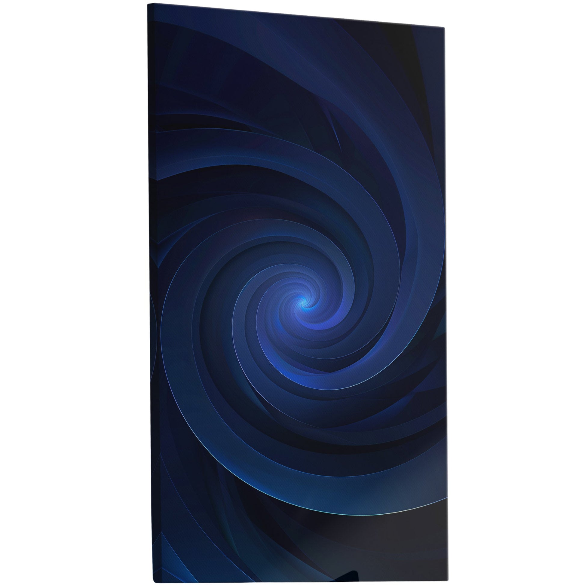 Stunning blue gradient wall art with spiral design in vector illustration style