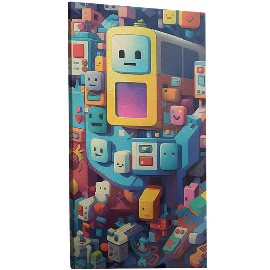 Pixel art wall art piece inspired by retro video games