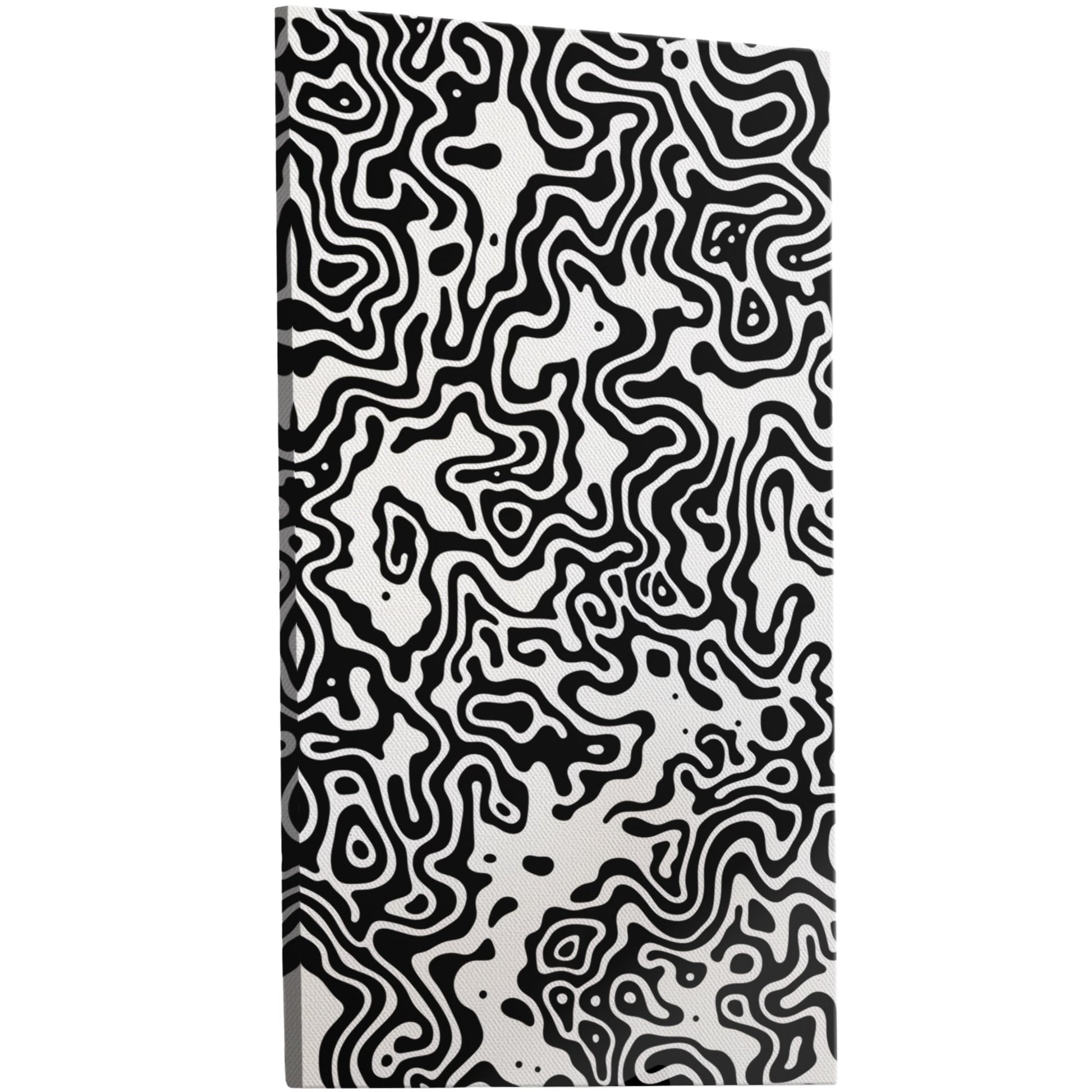 Black and white brain coral texture print