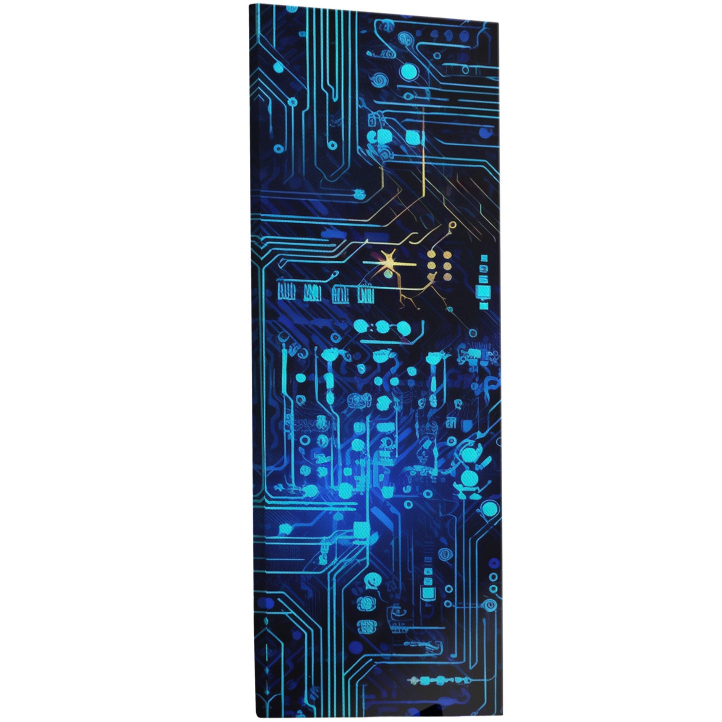 Impressionistic Circuit Board Painting - Electric Binary Dreams