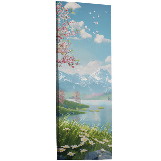 Asian-inspired 3D Illustration of Spring Scenery - Enchanting Oasis