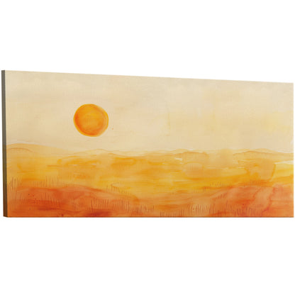 Tranquil desert vista in watercolor - Sunset Serenity