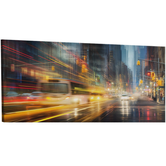 Long Exposure Photorealistic City Street - Urban Energy in Motion