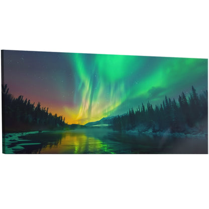 Aurora Borealis fills the sky - Ethereal Glow - Vibrant Dream