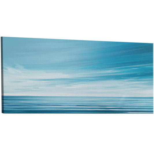 Elegant abstract painting of ocean waves - Serenity