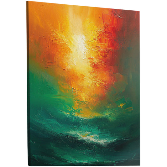 Captivating abstract oil painting incorporating vibrant colors - Harmony of Colors