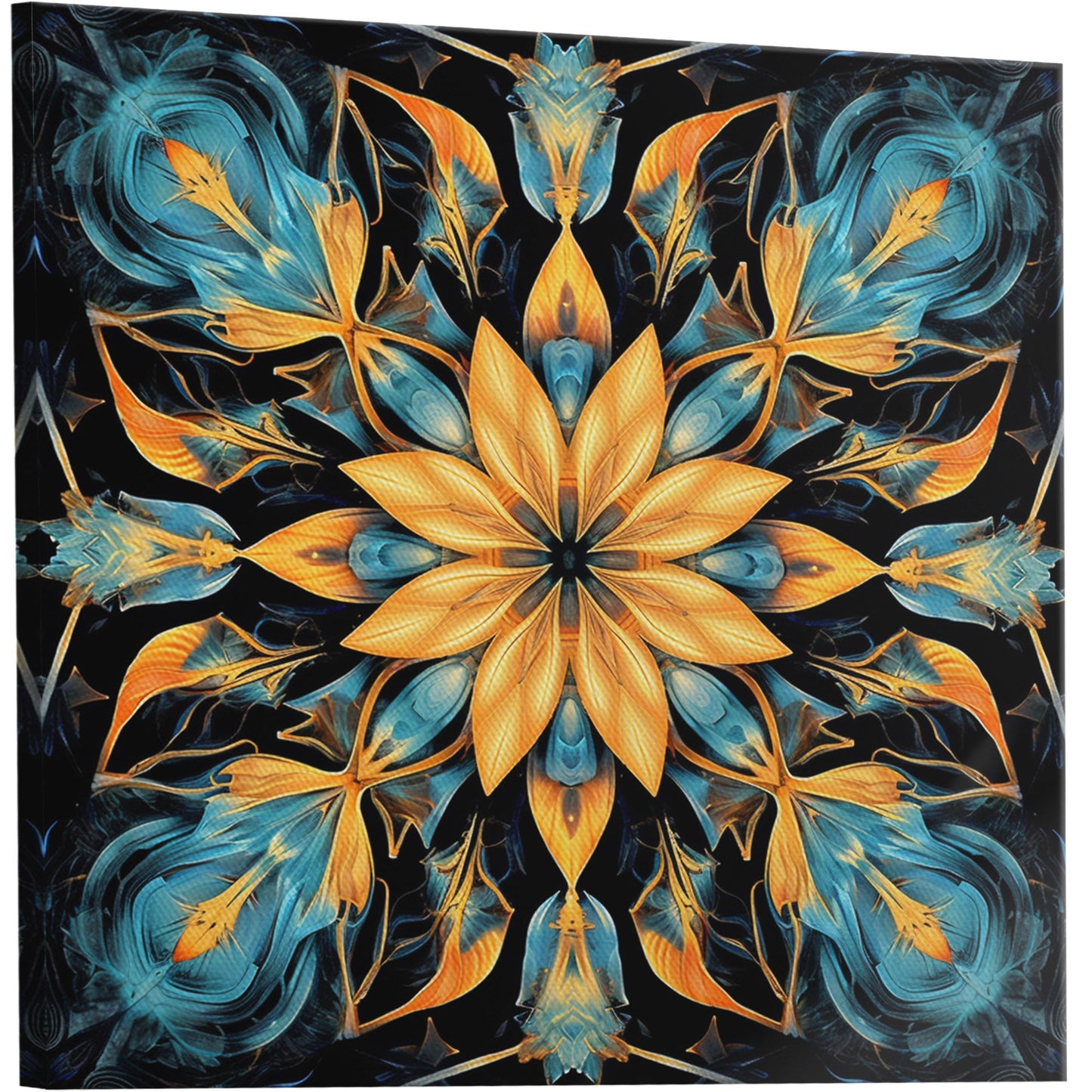 Hypnotic kaleidoscope art with vibrant colors, intricate patterns - Enchanted Kaleidoscope