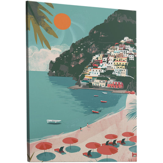 Sunny Amalfi Coast Day Art - Mediterranean Tranquility