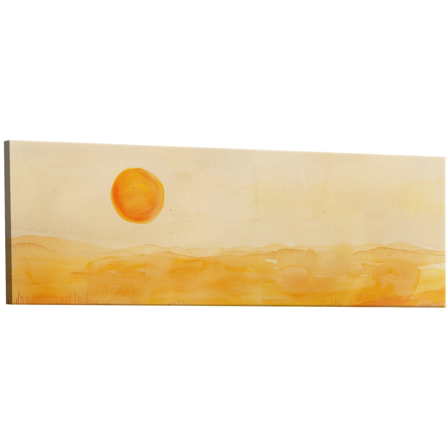 Tranquil desert vista in watercolor - Sunset Serenity