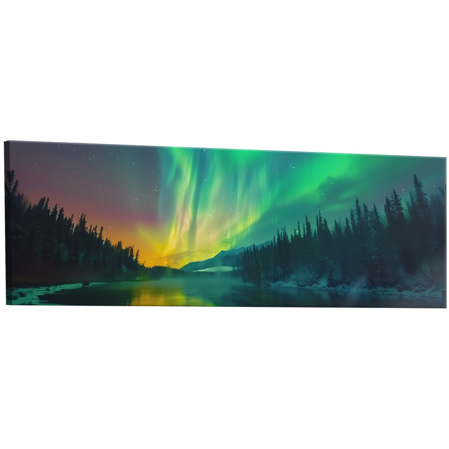 Aurora Borealis fills the sky - Ethereal Glow - Vibrant Dream